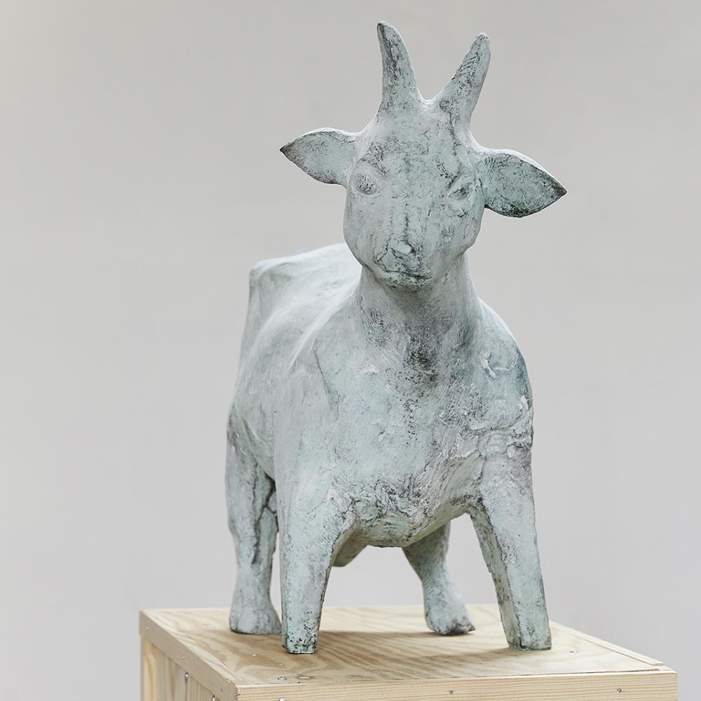 Skulptur „Die Ziege Moon“ von Carlo Leopold Broschewitz (Foto: Tom Xaver Dachs)