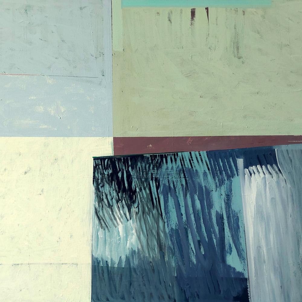 Tvisöngur-Zwiegesang, Acryl und Tusche auf Leinwand, 100 x 130 cm, 2021