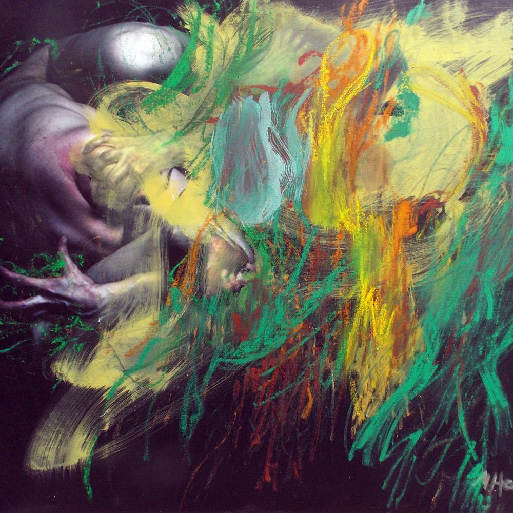 Deliverance, Michael Heckert, Öl/Mischtechnik auf Fotodruck Leinwand, 100x120cm, 2016